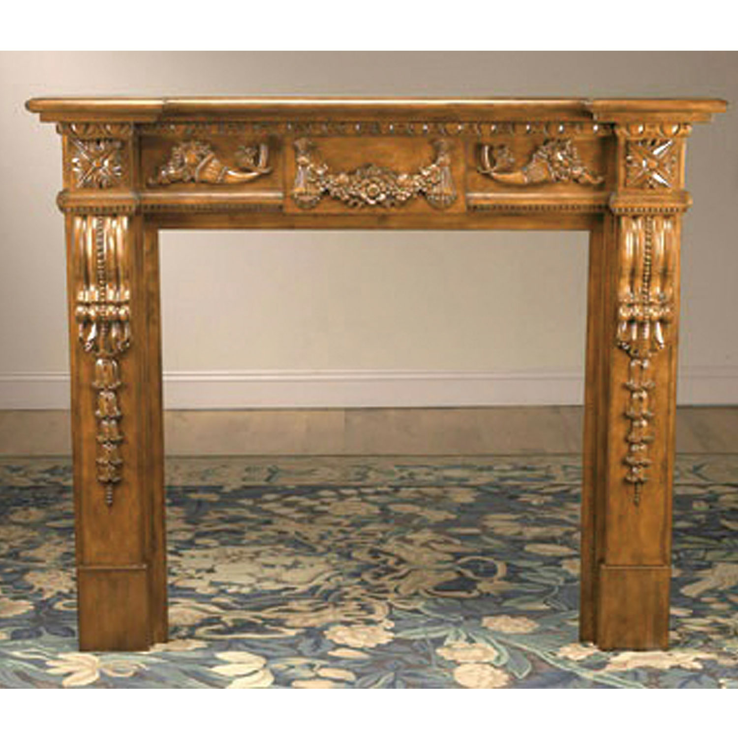 マントルピース・壁掛け暖炉棚　チェリー仕上げ