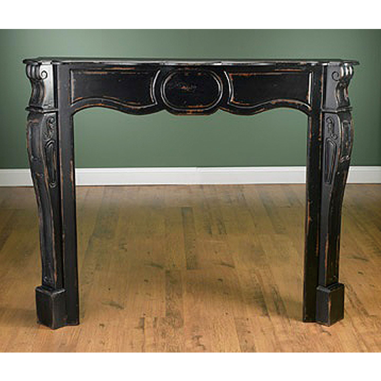 マントルピース・壁掛け暖炉棚　ブラック仕上げ