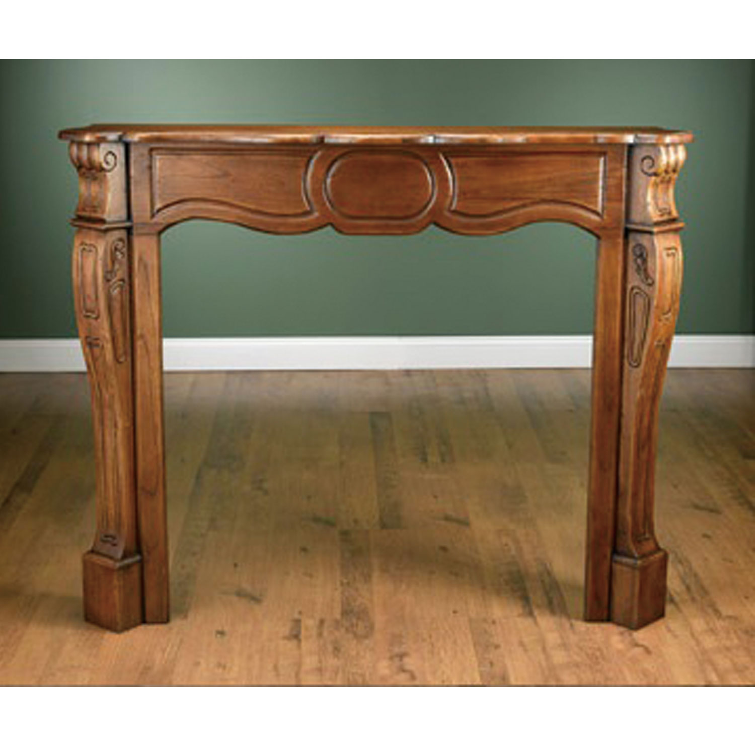 マントルピース・壁掛け暖炉棚　アンティークウォールナット仕上げ