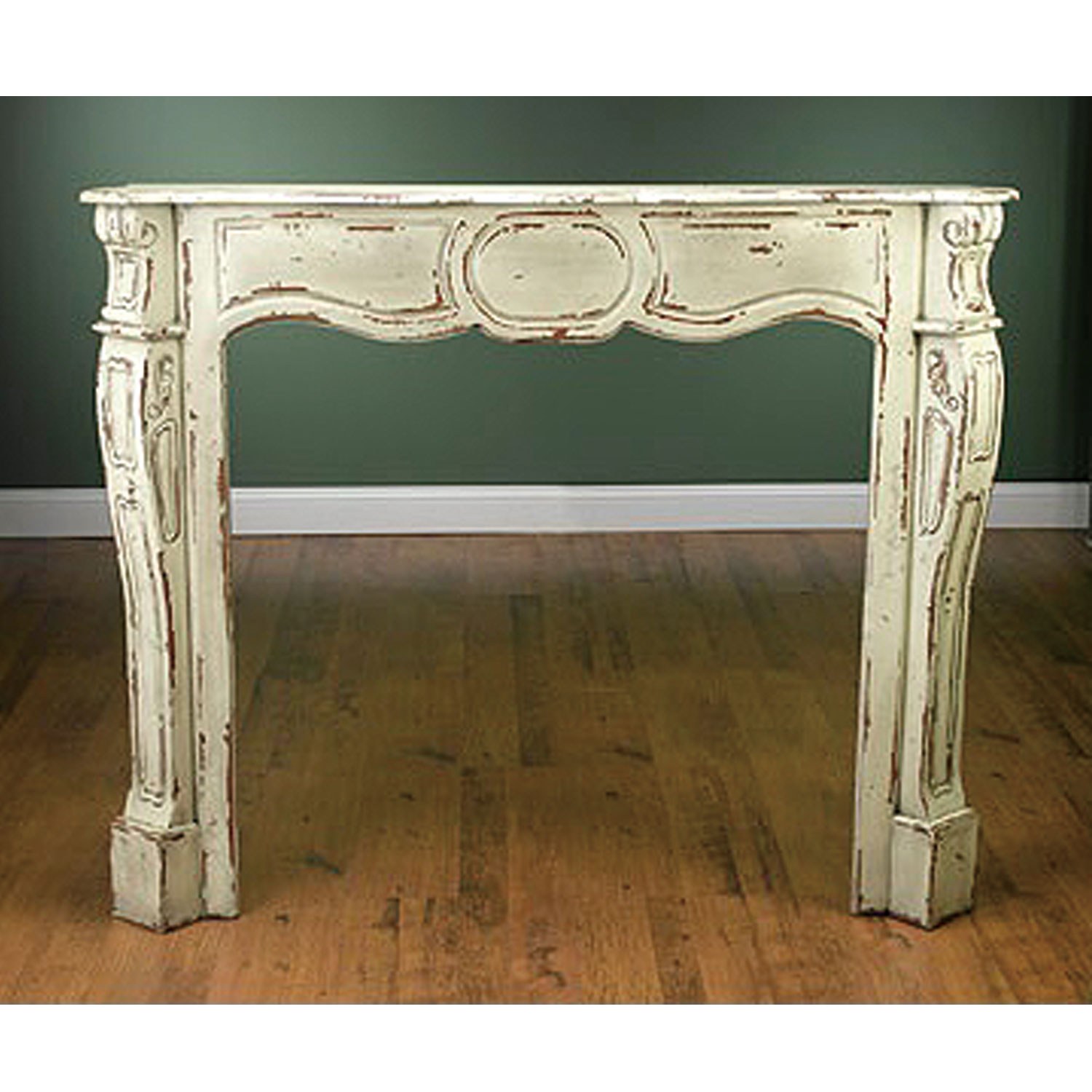 マントルピース・壁掛け暖炉棚　パーチメントホワイト仕上げ