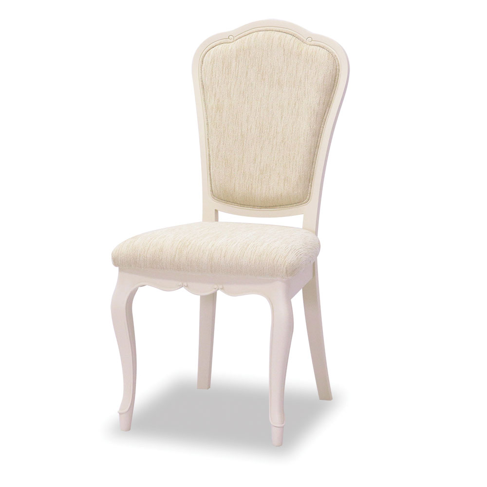 猫脚ダイニングチェアD　フルールWDX　白の輸入家具　 【送料無料】