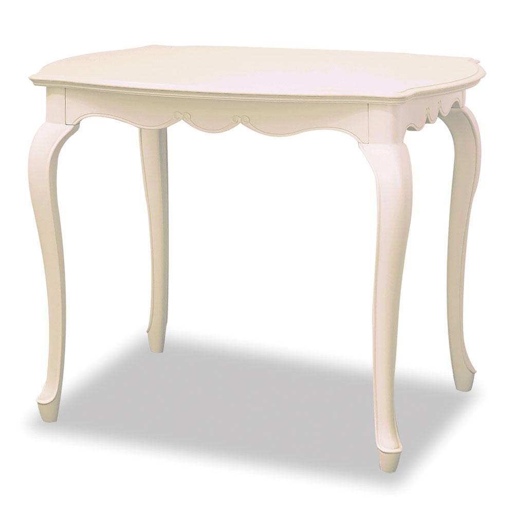 85cm角ダイニングテーブル　フルールWDX　白の輸入家具　 【送料無料】