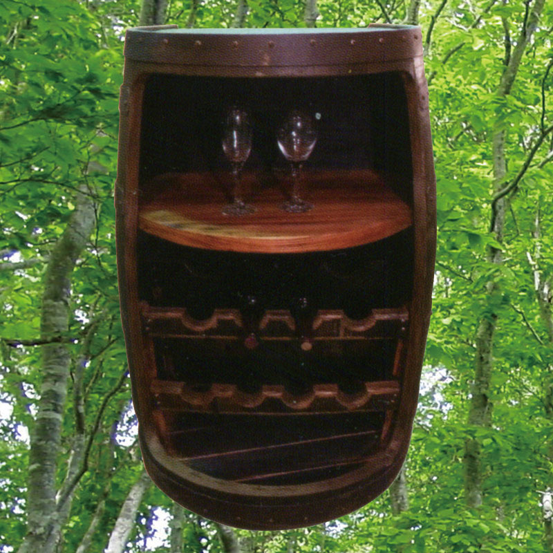 ウイスキー樽　ワインラック棚付　10色対応　ウイスキー樽物語