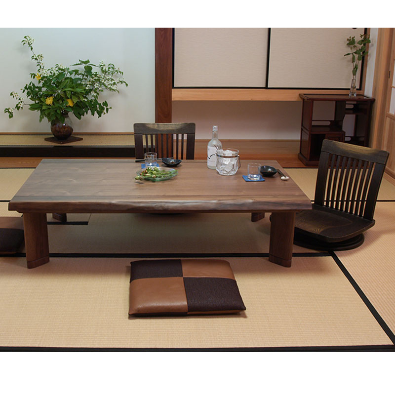 ウォールナット材の高級感漂う家具調こたつ150cm幅-花月KR-DX