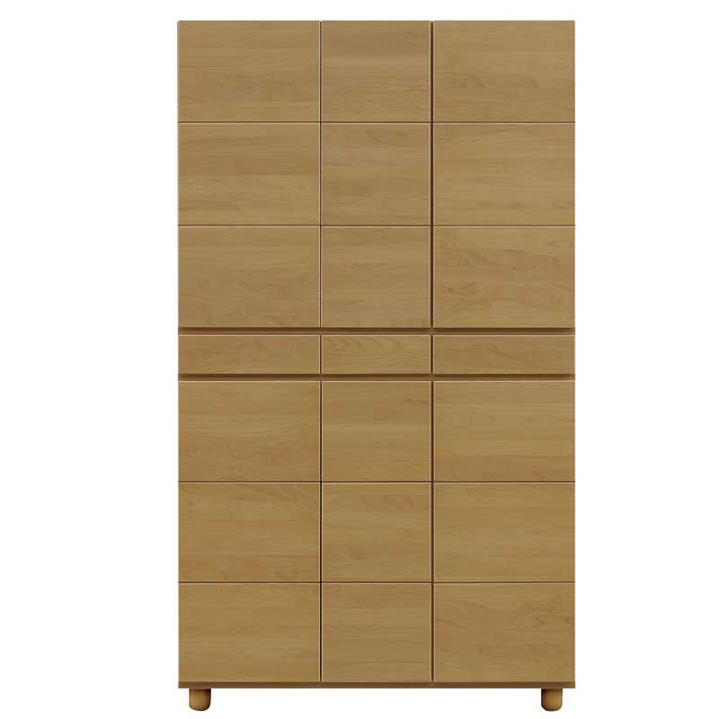 104cm幅縦型シューズボックス(下駄箱)　ゴールド104HNA　ナチュラル色