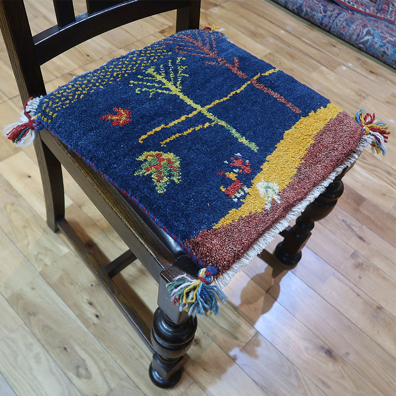 ペルシャ絨毯ギャッベ　AB-TP9316　座布団サイズ