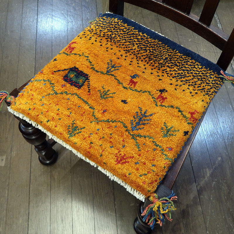 ペルシャ絨毯ギャッベ　AB-AJ29351 座布団サイズ