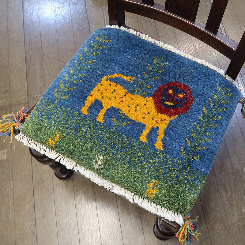 ペルシャ絨毯ギャッベ　AB-T1928　座布団サイズ