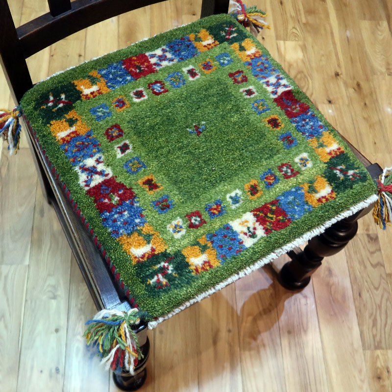 ペルシャ絨毯ギャッベ　AB-AJ5114　座布団サイズ