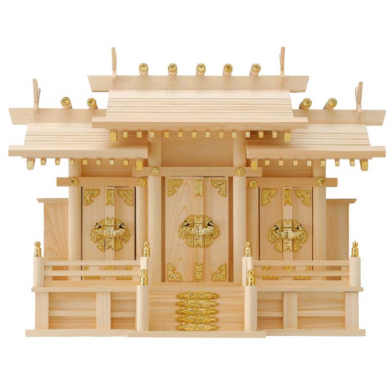 神棚　屋根違い　三社　中