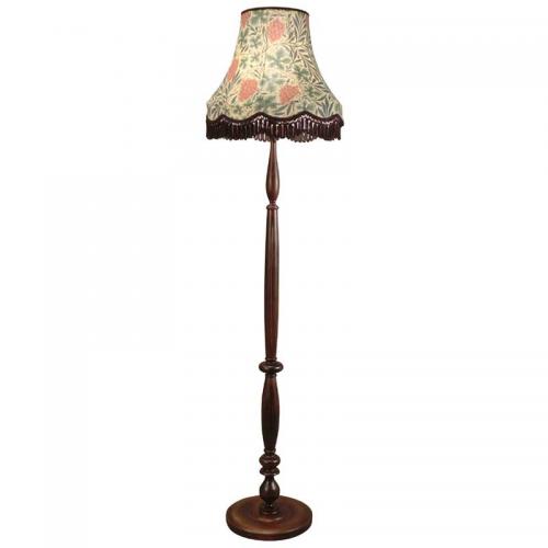 ブドウ柄生地を使用して作成したフロアーランプ