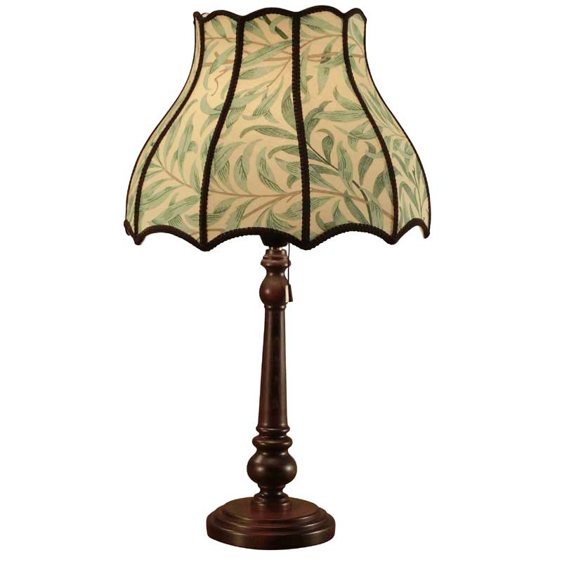 ウィリアムモリスのWillow bough(ウイロボウ)デザイン生地を使用したテーブルランプ