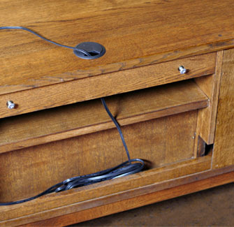 テレビボード裏面