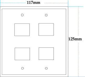 有田焼スイッチカーバーの図面です。