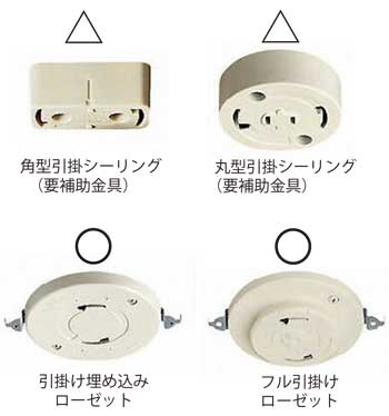 照明の取り付け場所の器具