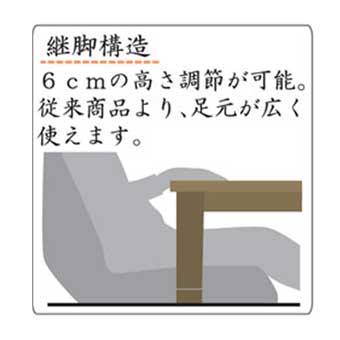 6cmの高さ調整