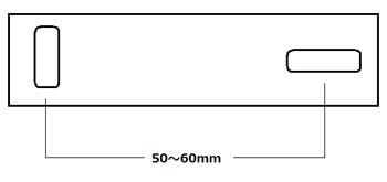 ブラケット裏板寸法図