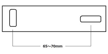ブラケット裏板寸法図