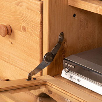 下開き扉ステー