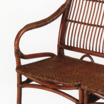 籐ソファーの座面と背面