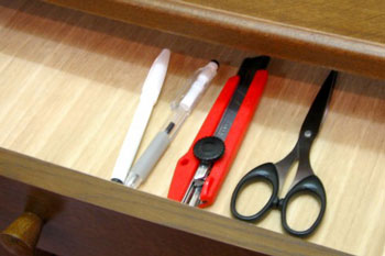 小物の収納に便利な引出し