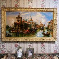 ペルシャ絨毯絵画　ピクチャー　ベニス　約W1060×D65×H650(額含む)