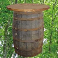 80cm丸バレルテーブル800　バレルクラフト　無塗装　ウイスキー樽物語