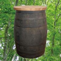 60cm丸バレルテーブル600　バレルクラフト　オーク色　ウイスキー樽物語