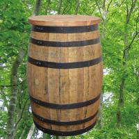 60cm丸バレルテーブル600　バレルクラフト　ナチュラル色　ウイスキー樽物語