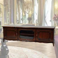 高級マホガニー材で作られた180cm幅のおしゃれなフレンチテレビボード【輸入家具】