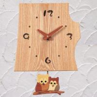 切株振り子時計　ふくろうと切株(セン) 【送料無料】