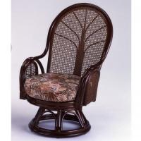 座面高35cmのラタンラウンドチェア(籐回転椅子)　#901　ラタン・籐家具　【送料無料】