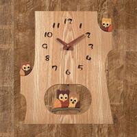 切株振り子時計　ふくろうと切株B(セン) 【送料無料】