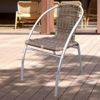 アルミニウムファニチャー アルミ&人工ラタンチェア2脚セット JB-32614