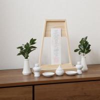 うかぶ神棚シリーズ-台形タイプ-置台セット 桧無垢材(無塗装)