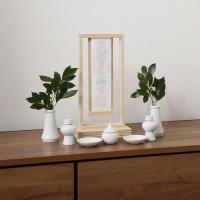 うかぶ神棚シリーズ-角形タイプ-置台セット　桧無垢材(無塗装)