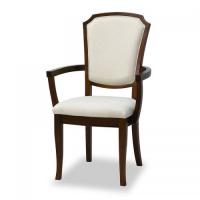 猫脚アームチェアL(WH張地)　ベネチア　逆輸入家具　【送料無料】