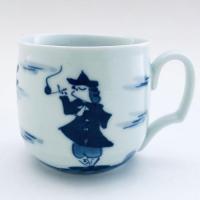 二人異人　フリーマグ　青花　有田焼