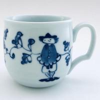 唐草異人　フリーマグ　青花　有田焼