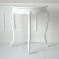 アンティーク調の白色の猫脚コンソール　トリノ サヴォイア シリーズ