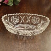 イギリスより直輸入したアンティークガラスのお洒落な舟形のボウル　#139