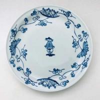 唐草異人玉渕8寸ミート　 青花　有田焼