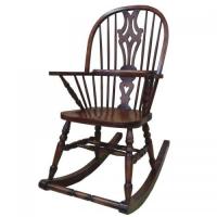 アンティーク調ロッキングチェア　輸入家具　【送料無料】