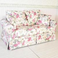 バレンシア　薔薇のカバーリング2人掛けソファー　1A