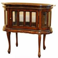 高級マホガニー材を使って作られたボトルショーケース　アンティーク調家具【輸入家具】