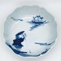 クラシックシリーズ ステッキ異人八方割小鉢 　青花　有田焼