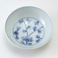 花唐草3寸ボール　青花　有田焼