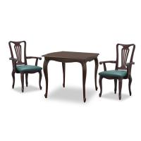 90cm幅猫脚ダイニング3点セット　ダイニングテーブル+アームチェアG(PGR)　逆輸入家具
