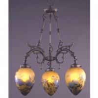 3灯シャンデリア照明　AKN-AGL-0113DB-12(木蓮)　ガレコレクション　輸入照明 送料無