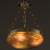 3灯ペンダント照明　(藤)　ガレコレクション　輸入照明　送料無料